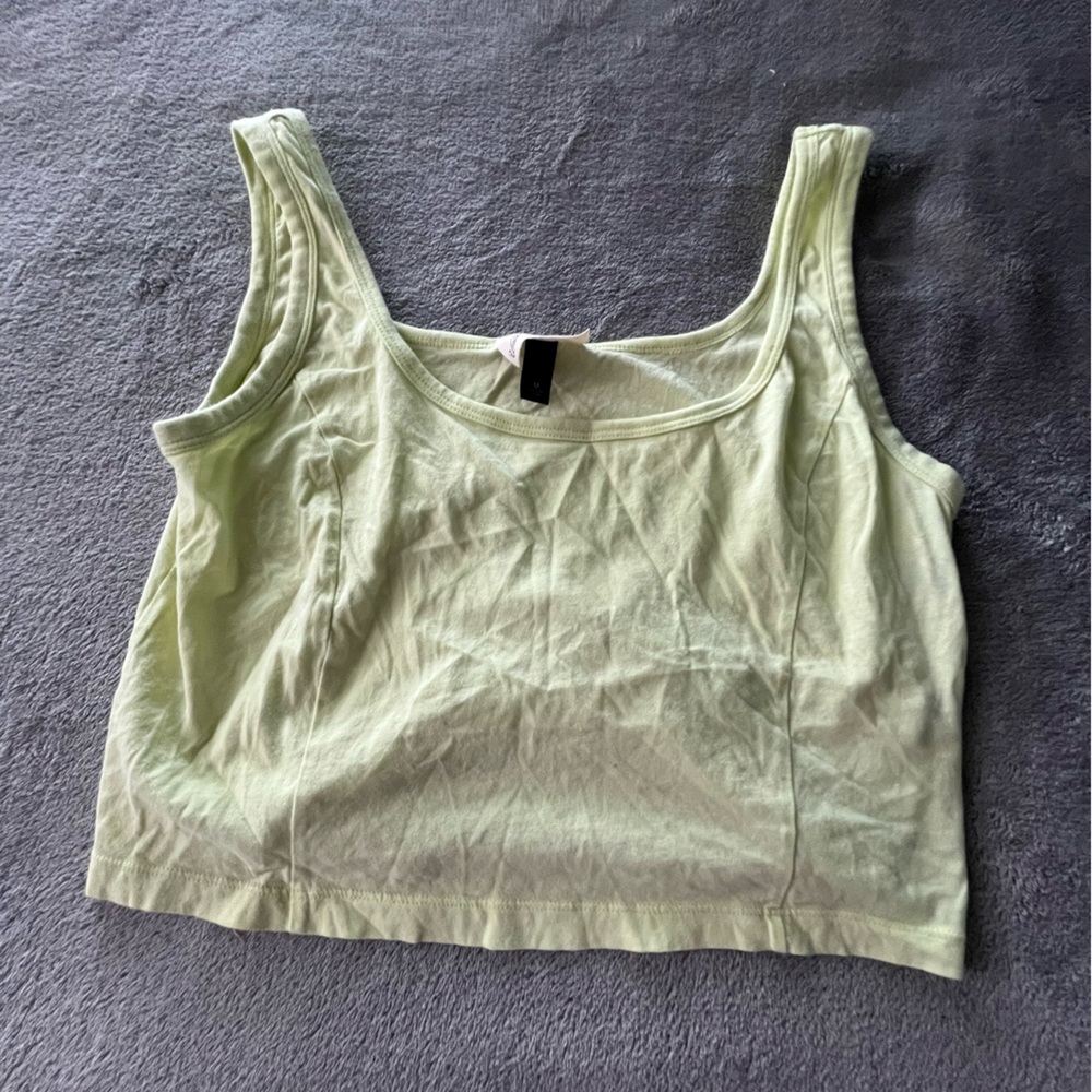 Birth Yellow Loose Cropped Top Womans